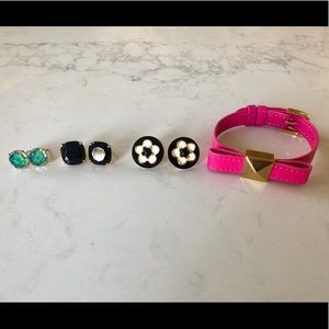 kate spade Black and Gold Earrings Set